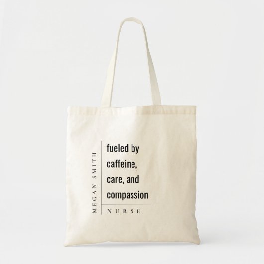 Modern Minimal Simple Nurse Healthcare Gift Tote Bag (Voorkant)