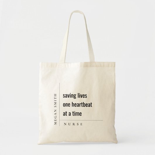 Modern Minimal Simple Nurse Healthcare Gift Tote Bag (Voorkant)