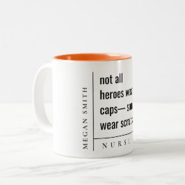 Modern Minimal Simple Nurse Healthcare Gift Tweekleurige Koffiemok