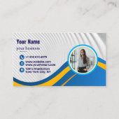 Modern Minimal Simple Professional QR code Photo Visitekaartje (Voorkant)