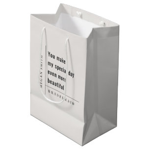 Modern Minimal Simple Special Bridesmaid Gift Medium Cadeauzakje