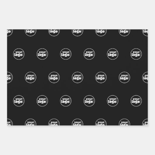 Modern Minimal Simple Uw Logo Hier Inpakpapier Vel (Voorkant 2)