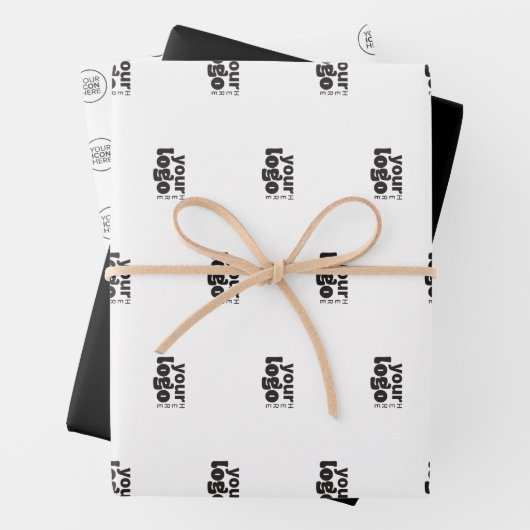 Modern Minimal Simple Uw Logo Hier Inpakpapier Vel (In situ)