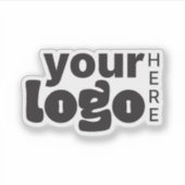 Modern Minimal Simple Uw Logo Hier Sticker (Voorkant)