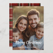 Modern Minimal Single-Photo Christmas Elegant  Feestdagenkaart (Voorkant / Achterkant)