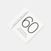 Modern Minimal Sixty and Fabulous 60th Birthday Servet (Hoek)