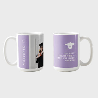 Modern Minimal Sleek Chic Masters Graduation Gift Koffiemok