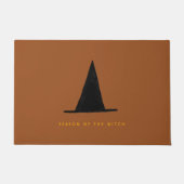 Modern Minimal Spooky Halloween Witch Pet Deurmat (Voorkant)