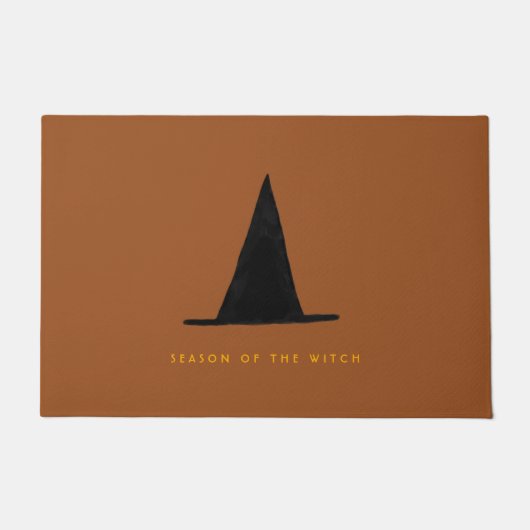 Modern Minimal Spooky Halloween Witch Pet Deurmat (Voorkant)
