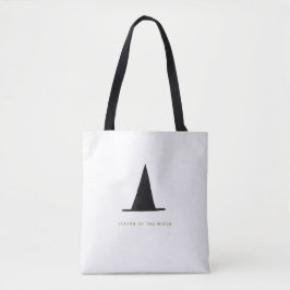 Modern Minimal Spooky Halloween Witch Pet Tote Bag
