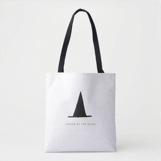 Modern Minimal Spooky Halloween Witch Pet Tote Bag (Voorkant)