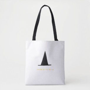 Modern Minimal Spooky Halloween Witch Pet Tote Bag