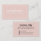 MODERN MINIMAL STIJLVOL eenvoudige border blush ro Visitekaartje (Voorkant / Achterkant)