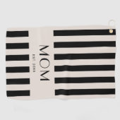 Modern Minimal Strepen Moeder Gevestigd Golfhanddoek (Horizontaal)