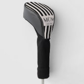 Modern Minimal Strepen Moeder Gevestigd Golfheadcover (Schuin)