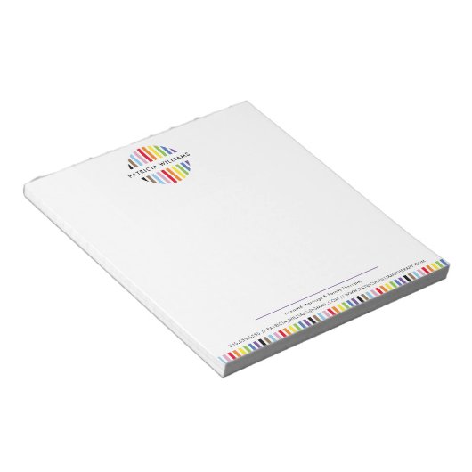 MODERN MINIMAL stripe logo rainbow pride LGBTQ Notitieblok (Schuin)