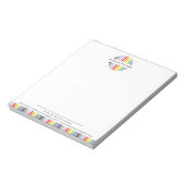 MODERN MINIMAL stripe logo rainbow pride LGBTQ Notitieblok (Linkerzijde)