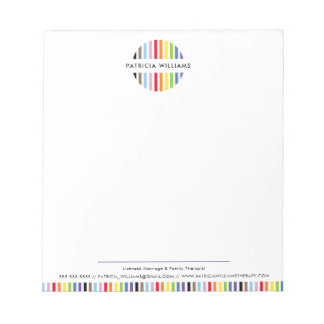 MODERN MINIMAL stripe logo rainbow pride LGBTQ Notitieblok