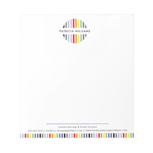 MODERN MINIMAL stripe logo rainbow pride LGBTQ Notitieblok (Voorkant)