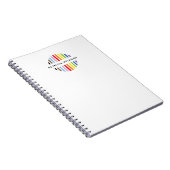 MODERN MINIMAL stripe logo rainbow pride LGBTQ Notitieboek (Rechterzijde)
