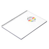 MODERN MINIMAL stripe logo rainbow pride LGBTQ Notitieboek (Linkerzijde)