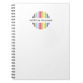 MODERN MINIMAL stripe logo rainbow pride LGBTQ Notitieboek (Voorkant)