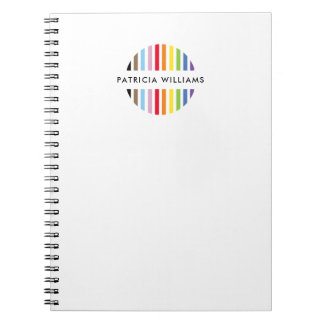 MODERN MINIMAL stripe logo rainbow pride LGBTQ Notitieboek