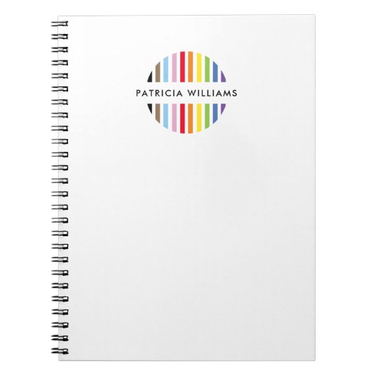 MODERN MINIMAL stripe logo rainbow pride LGBTQ Notitieboek (Voorkant)