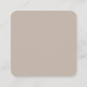 Modern Minimal Taupe RSVP QR Code Kaart (Achterkant)