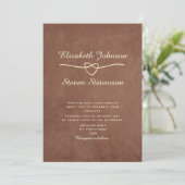 Modern Minimal Terracotta Wedding Kaart (Staand voorkant)