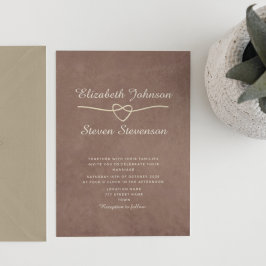 Modern Minimal Terracotta Wedding Kaart