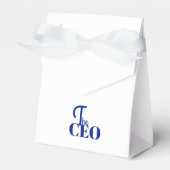 Modern Minimal The CEO Blue Bedankdoosjes (Voorkant Zijde)