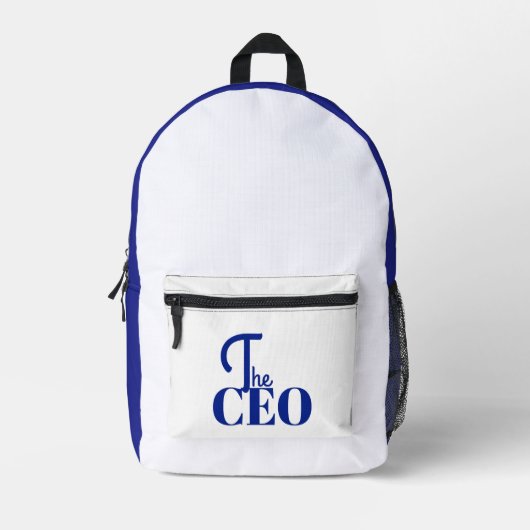Modern Minimal The CEO Blue Bedrukte Rugzak (Voorkant)