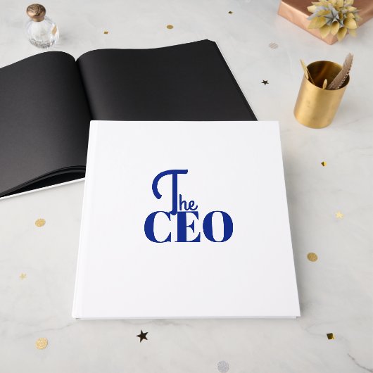 Modern Minimal The CEO Blue Gastenboek (Voorkant open)