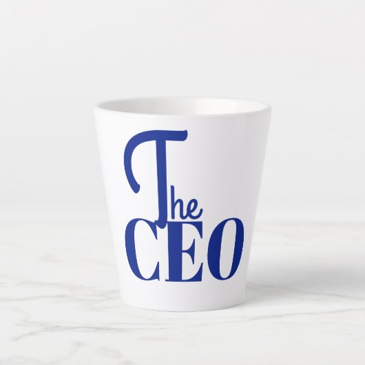 Modern Minimal The CEO Blue Latte Mok (Voorkant)