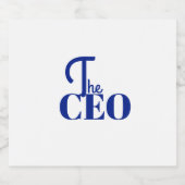 Modern Minimal The CEO Blue Likeurfles Etiket (Enkel label)