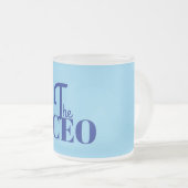 Modern Minimal The CEO Blue Matglas Koffiemok (Voorkant rechts)