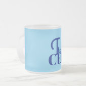 Modern Minimal The CEO Blue Matglas Koffiemok (Voorkant links)