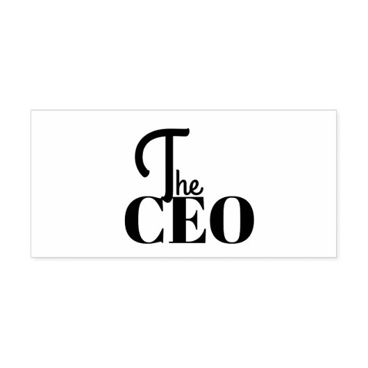 Modern Minimal The CEO Blue Zelfinktende Stempel (Design)