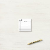 Modern Minimal To Do List Post-It® Notes, 3" x 3" Notes (Op bureau)
