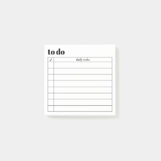 Modern Minimal To Do List Post-It® Notes, 3" x 3" Post-it® Notes