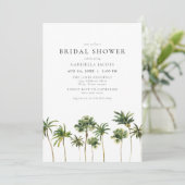 Modern Minimal Tropical Beach Palm Vrijgezellenfee Kaart (Staand voorkant)