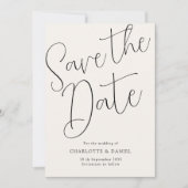 Modern, Minimal, Typografie - Save the Date Karte Kaart (Voorkant)