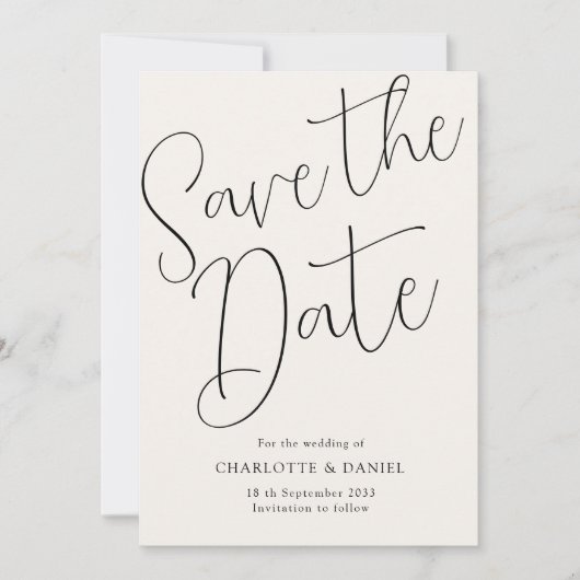 Modern, Minimal, Typografie - Save the Date Karte Kaart (Voorkant)
