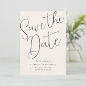 Modern, Minimal, Typografie - Save the Date Karte Kaart (Staand voorkant)