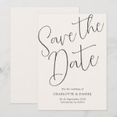 Modern, Minimal, Typografie - Save the Date Karte Kaart (Voorkant / Achterkant)
