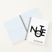 Modern Minimal Typography Black & White Name Note Notitieboek (Binnen)
