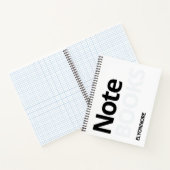 Modern Minimal Typography Black & White Name  Notitieboek (Binnen)