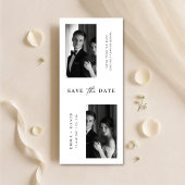 Modern Minimal Typography Bookmark Photo Wedding Save The Date
