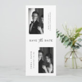 Modern Minimal Typography Bookmark Photo Wedding Save The Date (Staand voorkant)